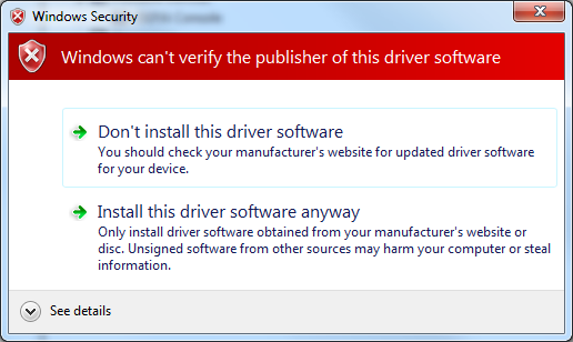 Driver Dialog Box